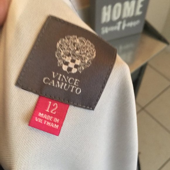 Vince Camuto Black Faux Draped Wrap Zip Dress - Picture 6 of 8